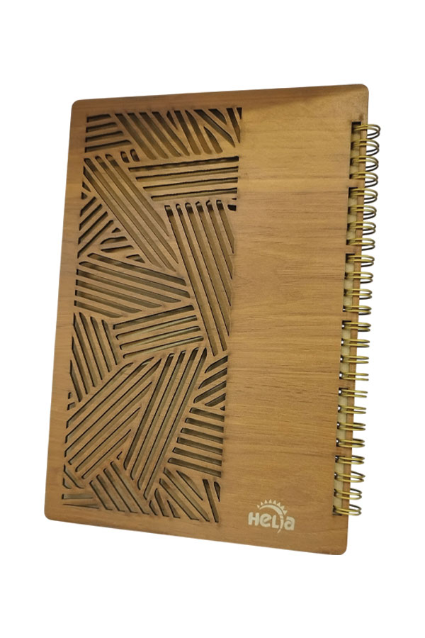 دفتر وزیری جلد چوبی هلیا مدل آروین