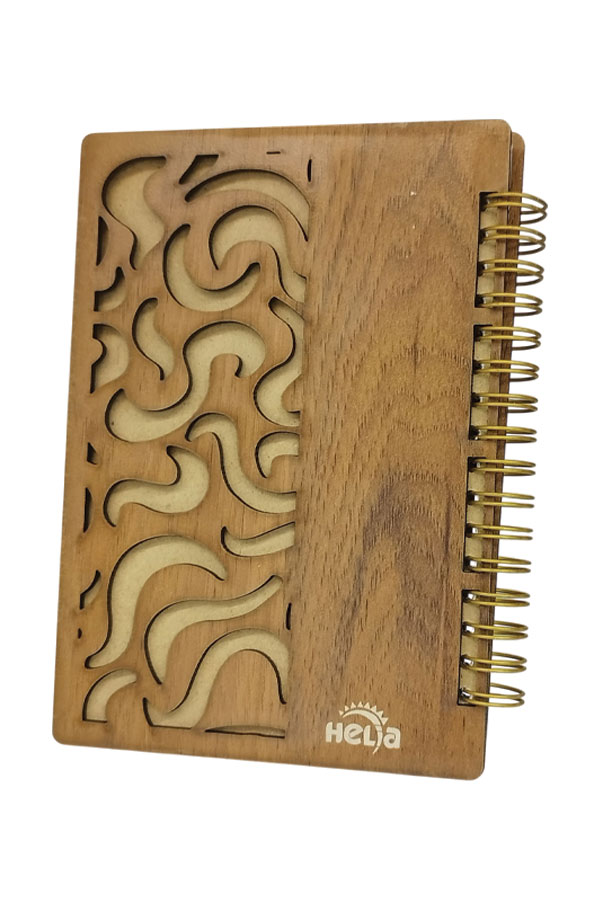 دفتر یادداشت جلد چوبی هلیا مدل آرمین