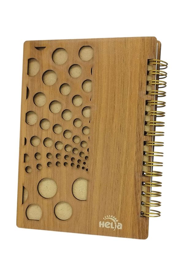 دفتر یادداشت جلد چوبی هلیا مدل بردیا