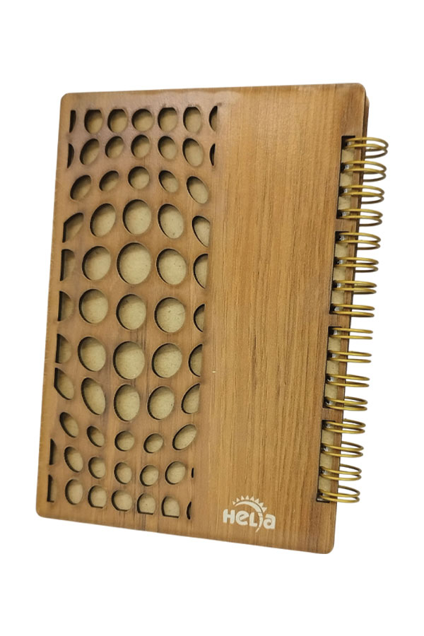 دفتر یادداشت جلد چوبی هلیا مدل برسام