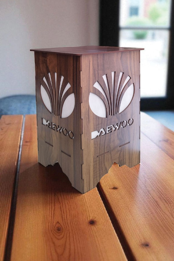 آباژور چوبی تبلیغاتی هلیاگیفت