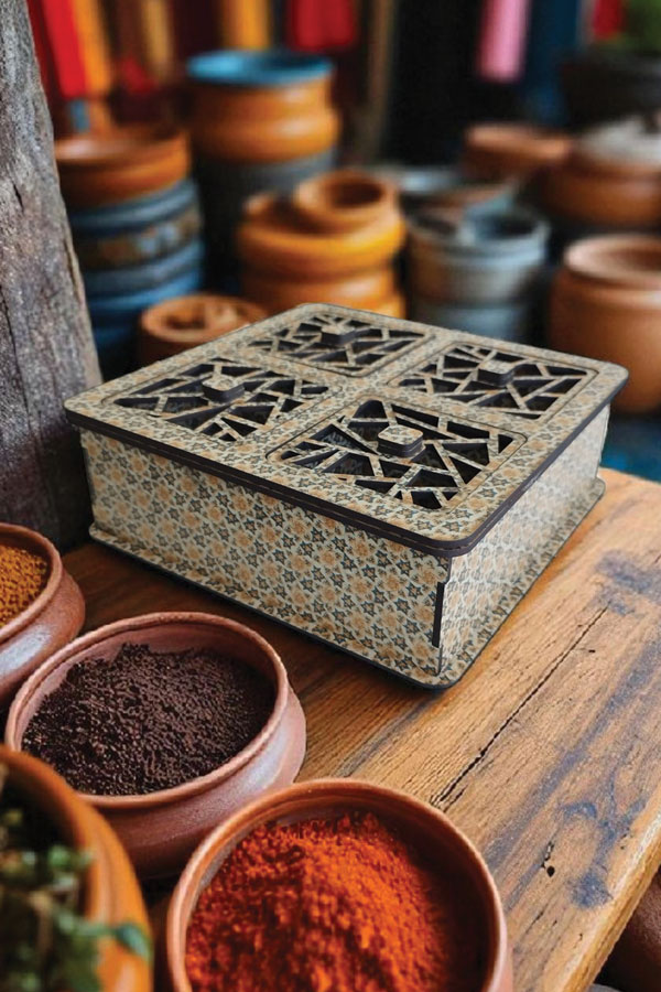 جعبه پذیرایی تبلیغاتی چهارخانه هلیاگیفت مدل راستین