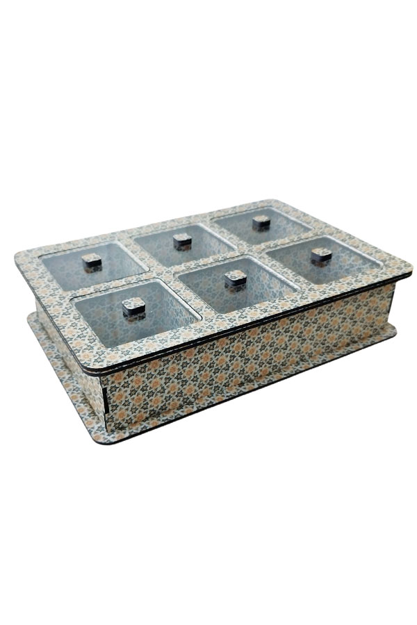 جعبه پذیرایی لوکس تبلیغاتی 6خانه هلیاگیفت مدل پروا