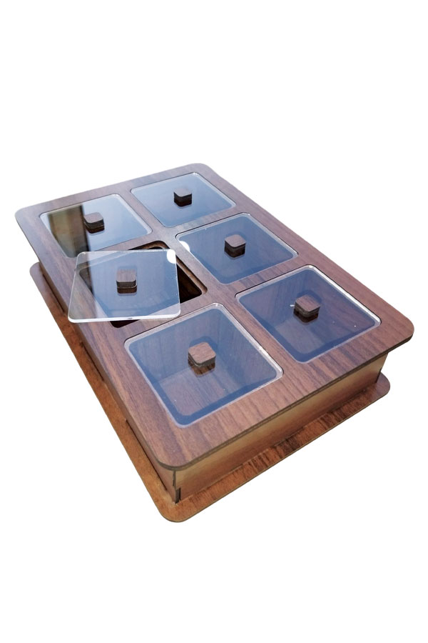 جعبه پذیرایی لوکس تبلیغاتی 6خانه هلیاگیفت مدل آدینا