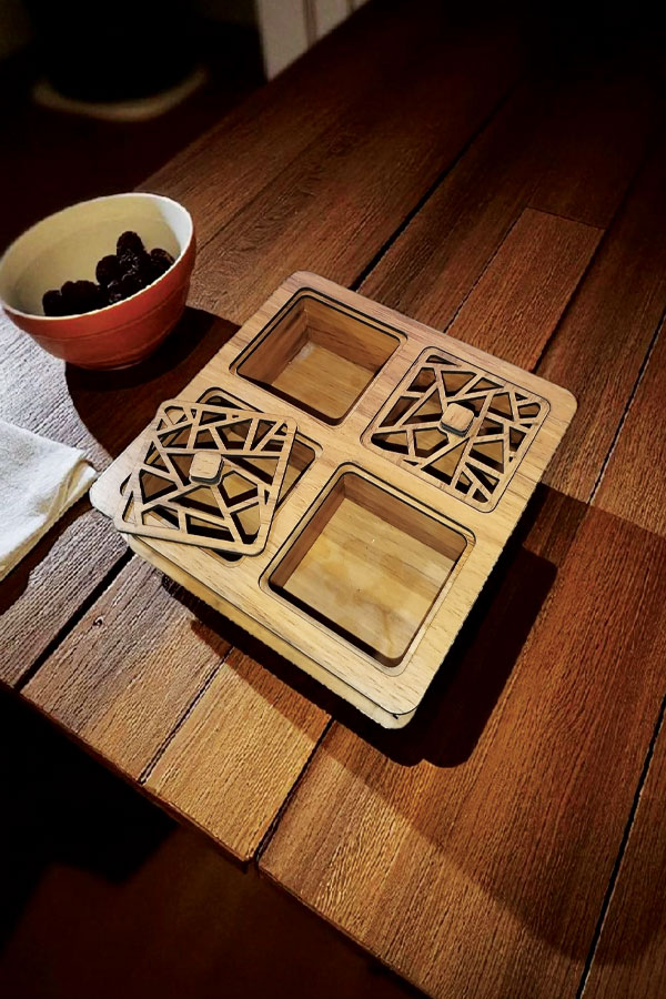 جعبه پذیرایی تبلیغاتی 4خانه هلیا گیفت مدل رامان