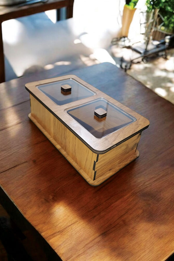 جعبه پذیرایی تبلیغاتی دوخانه هلیا گیفت مدل آگرین