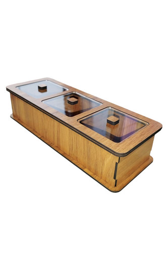 جعبه پذیرایی تبلیغاتی سه خانه هلیا گیفت مدل پاشا