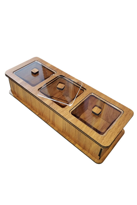 جعبه پذیرایی تبلیغاتی سه خانه هلیا گیفت مدل پاشا