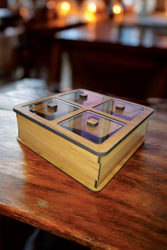 جعبه پذیرایی تبلیغاتی 4خانه هلیاگیفت مدل آکام