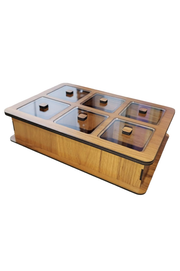 جعبه پذیرایی شش خانه هلیاگیفت مدل شروین