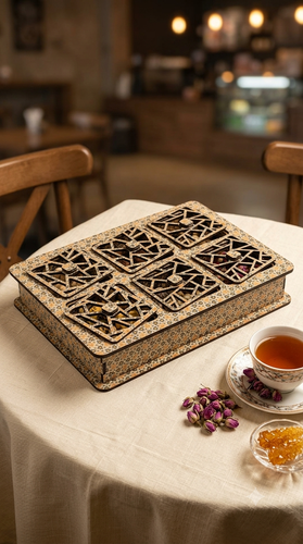 جعبه پذیرایی شش خانه هلیاگیفت مدل باراد