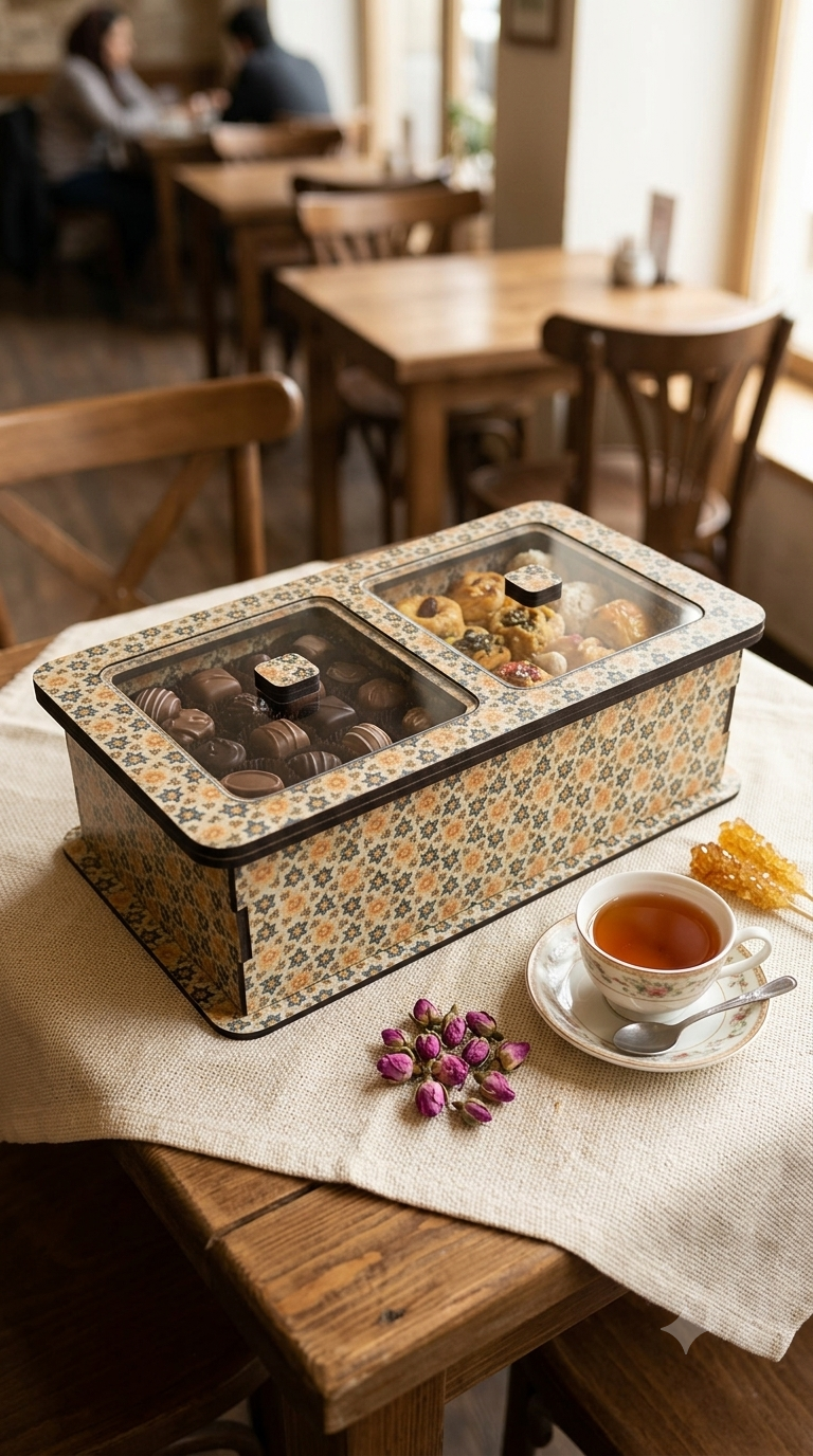 جعبه پذیرایی دوخانه هلیاگیفت مدل فراز