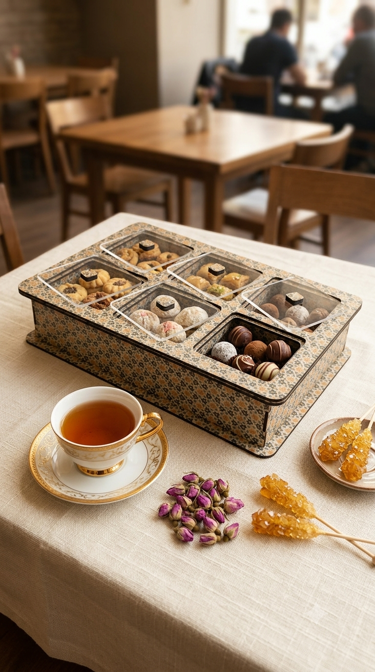جعبه پذیرایی شش خانه هلیاگیفت مدل پروا