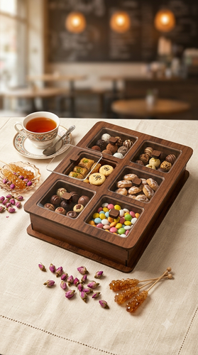 جعبه پذیرایی شش خانه هلیاگیفت مدل آدینا